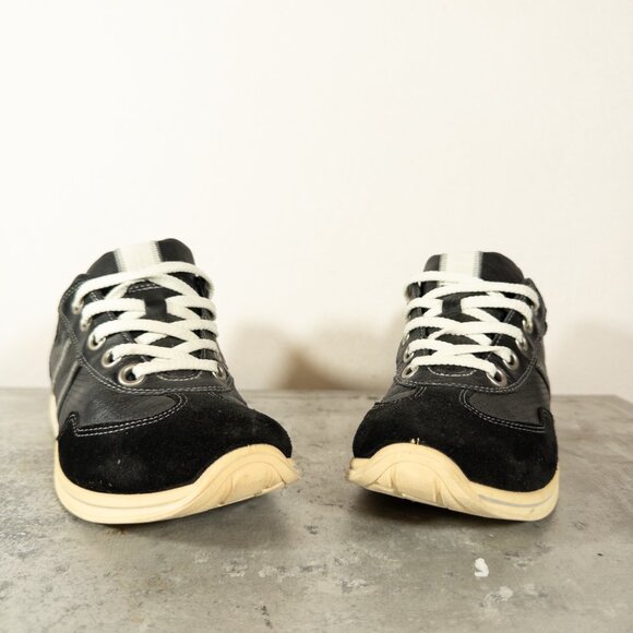 Ecco Leather Suede Tennis Shoe Running Sneaker Comfort 39 8.5 - Picture 2 of 6